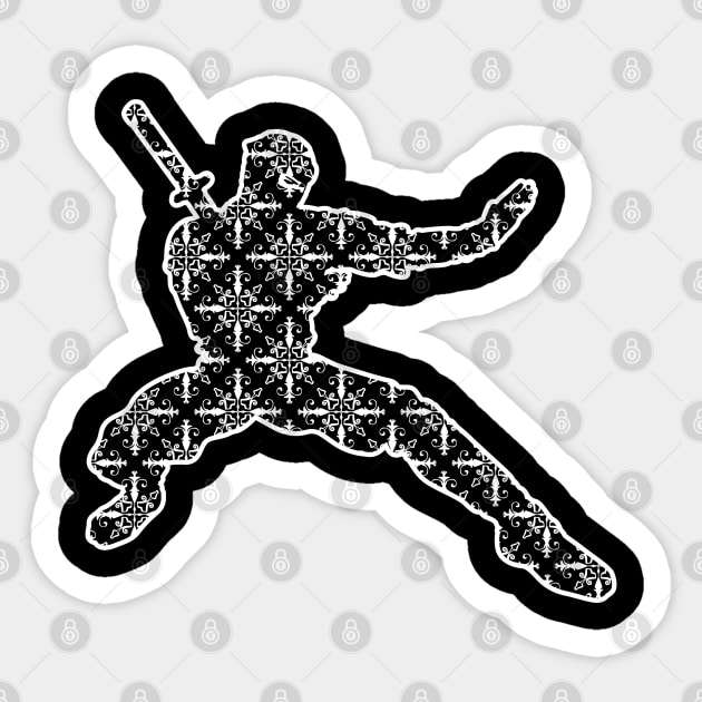 Ninja Pattern Sticker by Joebarondesign